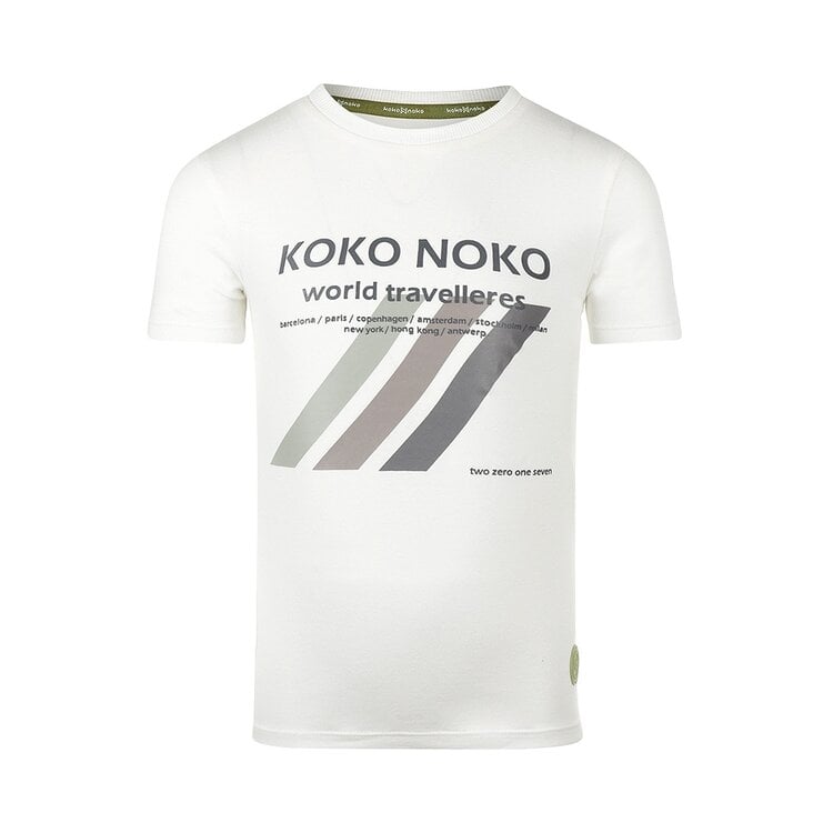 Koko Noko shirt wit grijs.