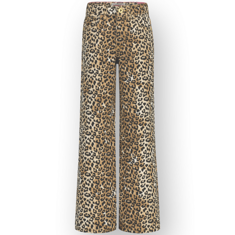 Vingino, extra wide jeans leopard